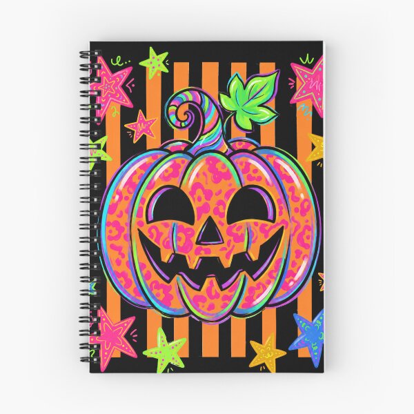 Item preview, Neon Stripe Halloween Jack O Lantern with Stars designed and sold by WigOutlet.
