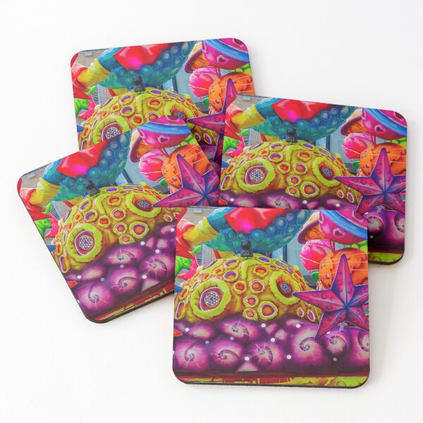 Item preview, Colorful Carnival Parade Float With Giant Starfish, Planets and Abstract Underwater Sculptures designed and sold by Nmallia.