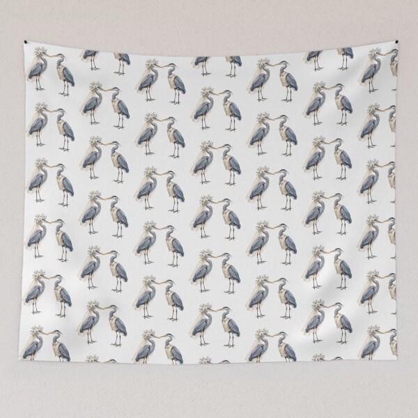 Item preview, Heron Wedding Couple Art designed and sold by Roy & Tiffany.