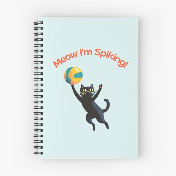 Item preview, Meow I'm Spiking Funny Volleyball Cat designed and sold by daila70.