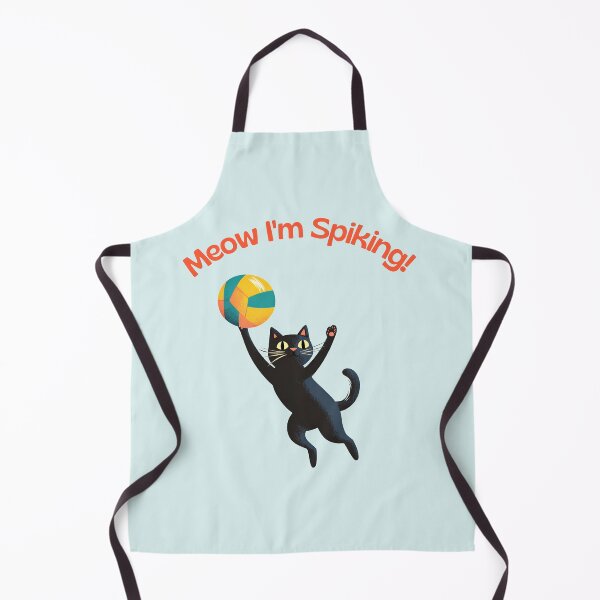 Item preview, Meow I'm Spiking Funny Volleyball Cat designed and sold by daila70.
