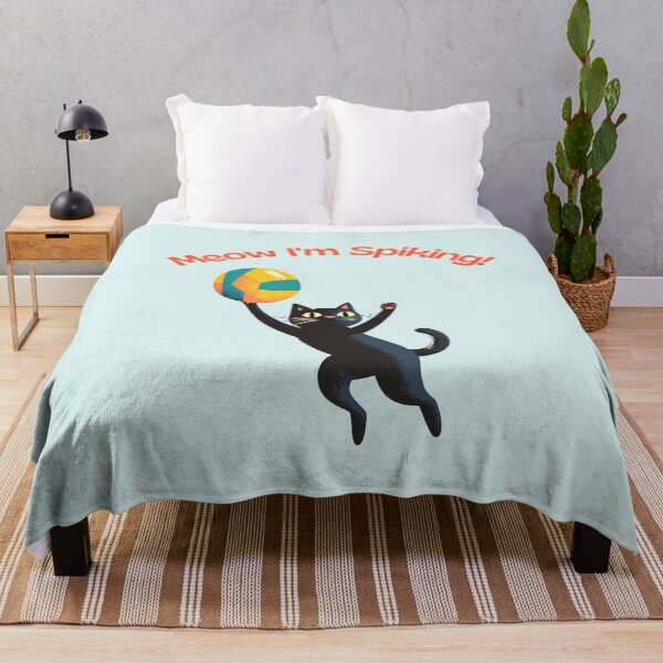 Item preview, Meow I'm Spiking Funny Volleyball Cat designed and sold by daila70.
