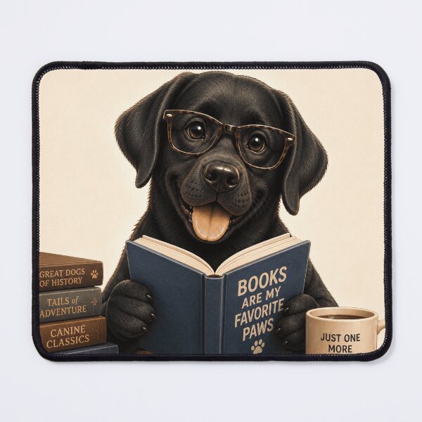 Item preview, Bookworm Lab – Book-Loving Labrador designed and sold by Goodthingstree.
