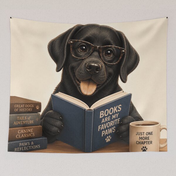 Item preview, Bookworm Lab – Book-Loving Labrador designed and sold by Goodthingstree.