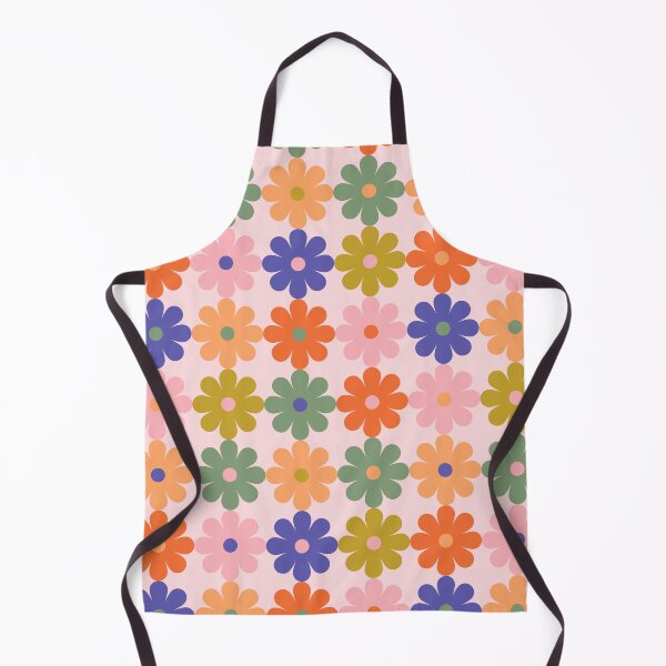 Item preview, Retro Daisy Flower Power Pattern in Purple Orange Pink and Olive designed and sold by Ema Tudose.