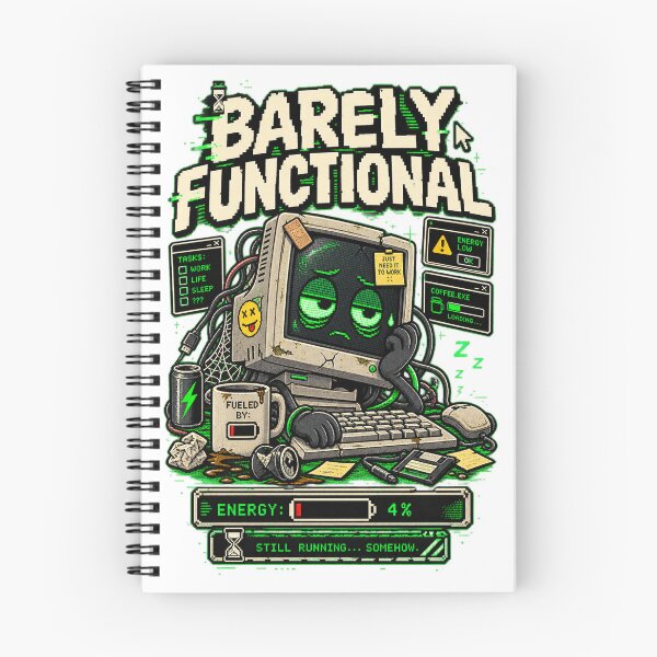 Item preview, Barely Functional – Retro Pixel Computer Humor designed and sold by Mad Factory Designs.