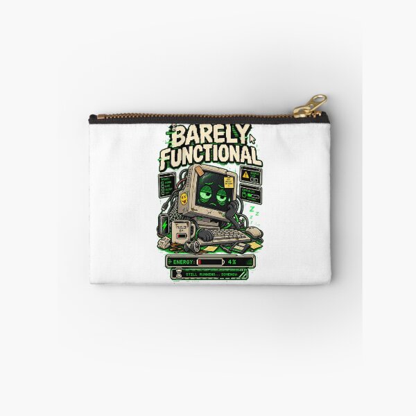 Item preview, Barely Functional – Retro Pixel Computer Humor designed and sold by Mad Factory Designs.