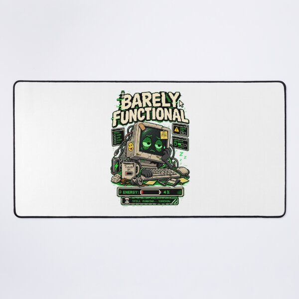 Item preview, Barely Functional – Retro Pixel Computer Humor designed and sold by Mad Factory Designs.