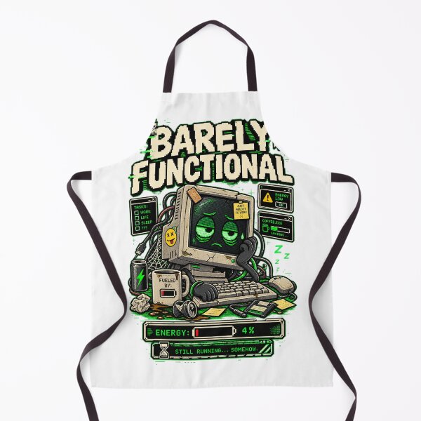 Item preview, Barely Functional – Retro Pixel Computer Humor designed and sold by Mad Factory Designs.