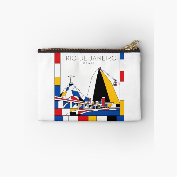 Item preview, Rio de Janeiro Mondrian style poster 3D designed and sold by CMYKStudio.