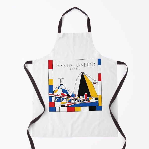 Item preview, Rio de Janeiro Mondrian style poster 3D designed and sold by CMYKStudio.