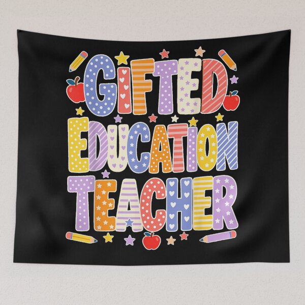 Item preview, Gifted Education Teacher Back To School Typography Rainbow Classroom Appreciation Gift designed and sold by ObukiLantara.