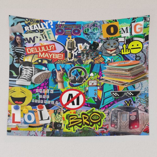 Item preview, Y2K Urban Streetwear Collage - Cyber Grunge & Internet Culture Art designed and sold by Side By Side Studio.