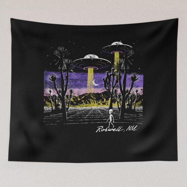 Item preview, Roswell New Mexico UFO Shirt, Retro Alien Desert Graphic Tee, Vintage Sci Fi Abduction Design, Southwestern Spacecore Gift designed and sold by Catspeachy.
