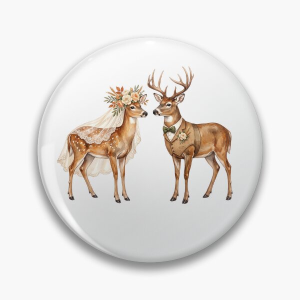 Item preview, Deer Wedding Couple Art designed and sold by Roy & Tiffany.