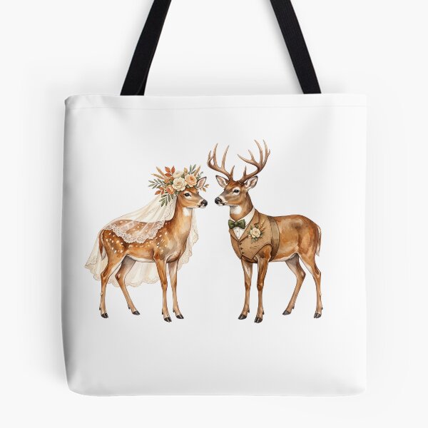 Item preview, Deer Wedding Couple Art designed and sold by Roy & Tiffany.