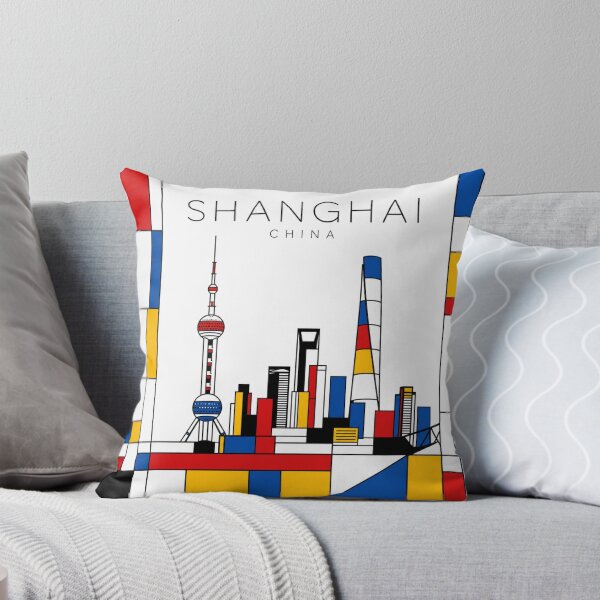 Item preview, Shangai Mondrian style poster 3D designed and sold by CMYKStudio.