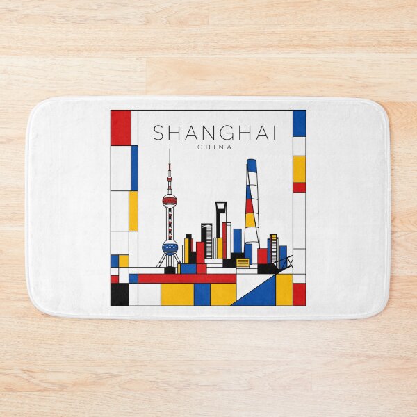 Item preview, Shangai Mondrian style poster 3D designed and sold by CMYKStudio.