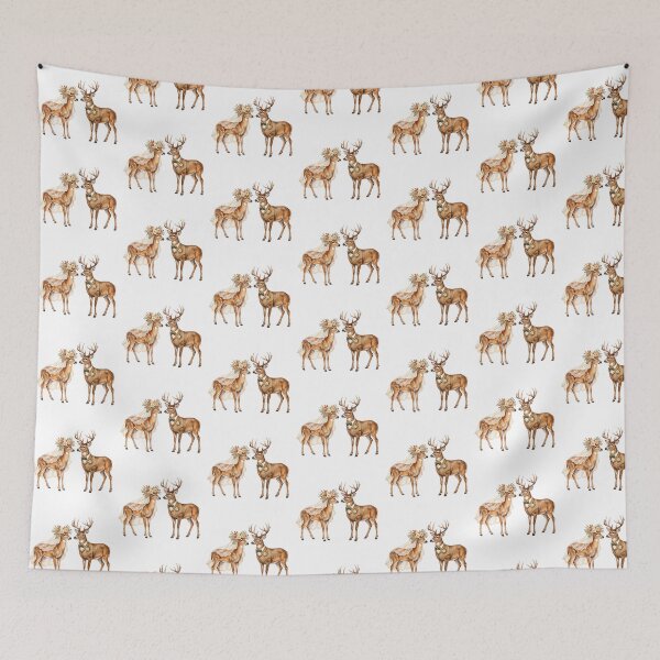 Item preview, Deer Wedding Couple Art designed and sold by Roy & Tiffany.