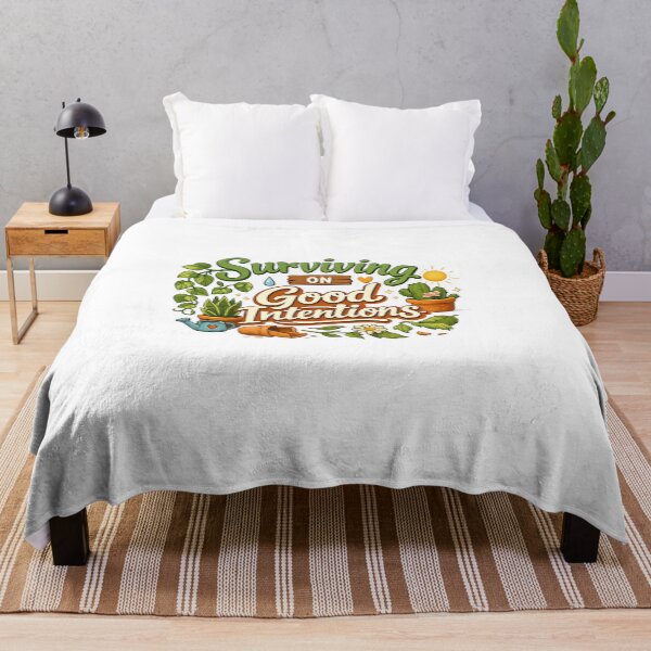 Item preview, Surviving on Good Intentions – Funny Struggling Plant Lover designed and sold by CottageGardenCo.