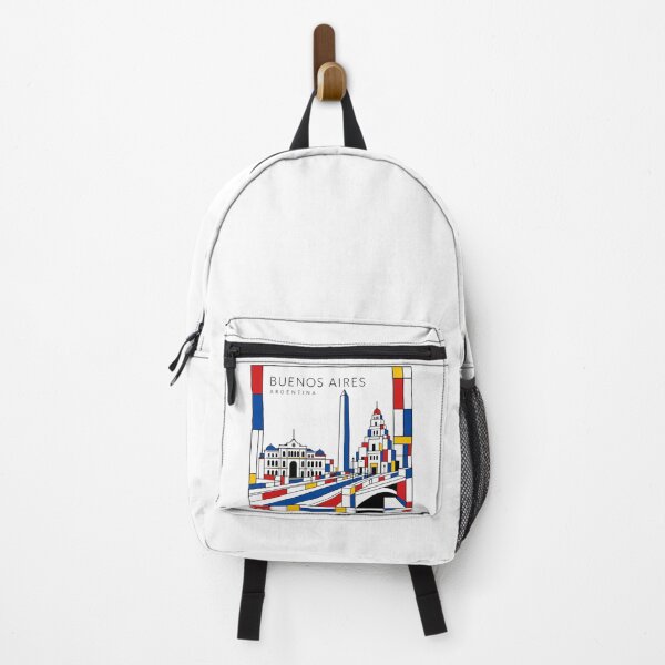 Item preview, Buenos Aires Mondrian style poster 3D designed and sold by CMYKStudio.