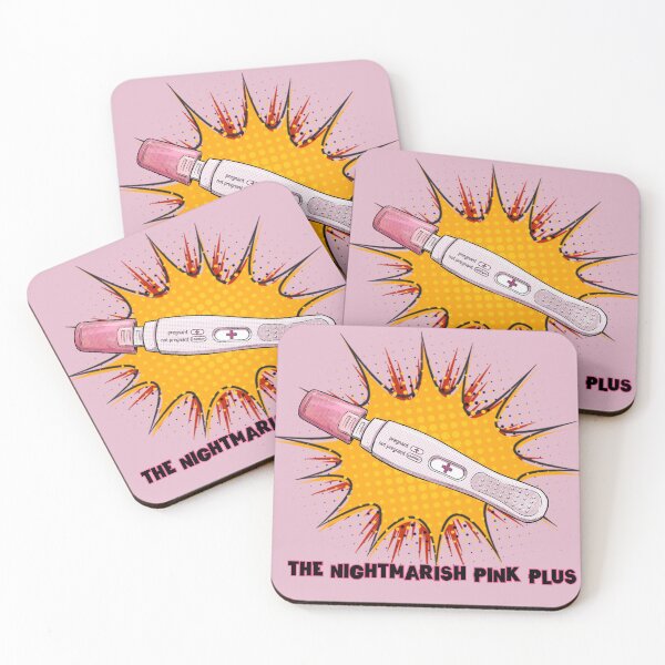Item preview, The Nightmarish Pink Plus - Comic Style Pregnancy Test Pop Art designed and sold by Deviant Logic Design.