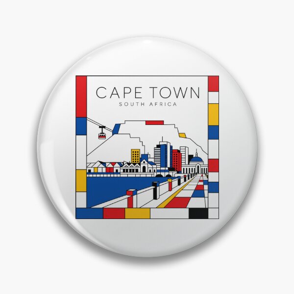 Item preview, Cape Town Mondrian style poster 3D designed and sold by CMYKStudio.
