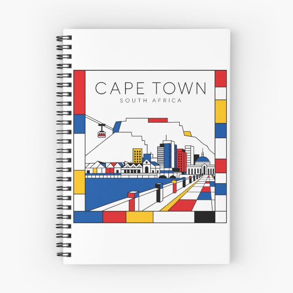 Item preview, Cape Town Mondrian style poster 3D designed and sold by CMYKStudio.