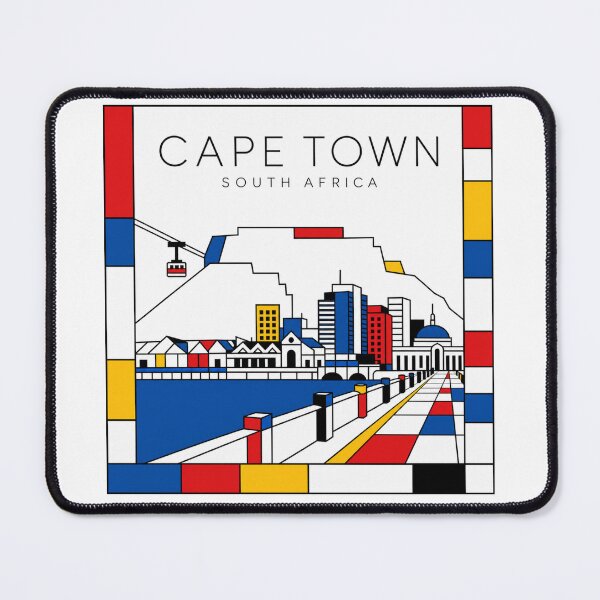 Item preview, Cape Town Mondrian style poster 3D designed and sold by CMYKStudio.