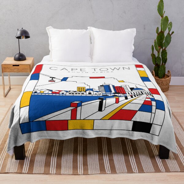 Item preview, Cape Town Mondrian style poster 3D designed and sold by CMYKStudio.