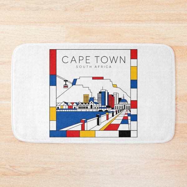 Item preview, Cape Town Mondrian style poster 3D designed and sold by CMYKStudio.