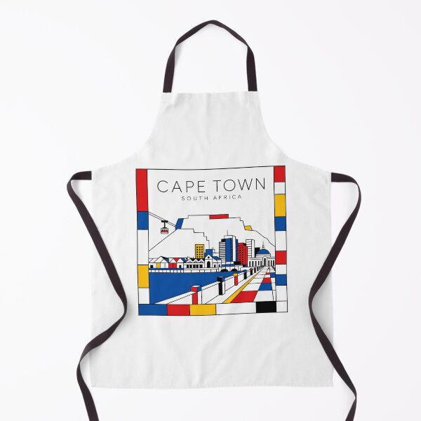 Item preview, Cape Town Mondrian style poster 3D designed and sold by CMYKStudio.