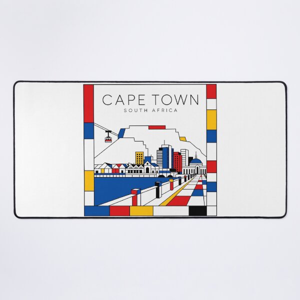 Item preview, Cape Town Mondrian style poster 3D designed and sold by CMYKStudio.