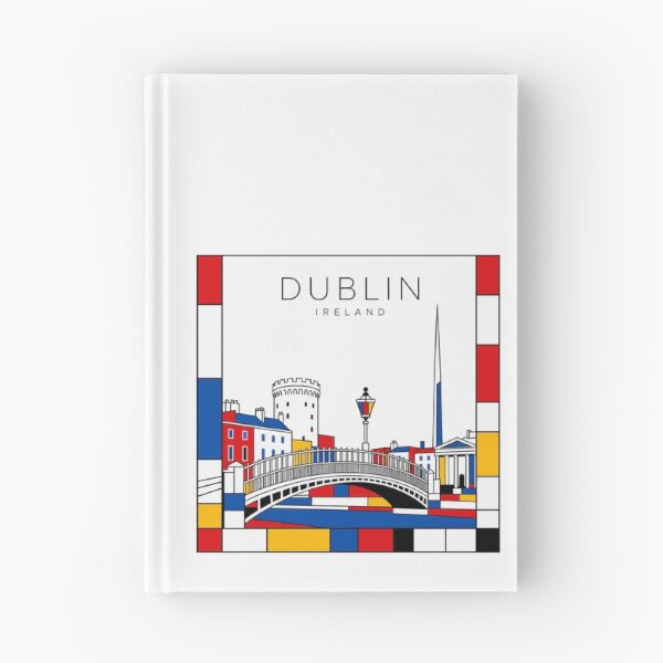 Artikelvorschau, Dublin-Poster im Mondrian-Stil (3D) entworfen und verkauft von CMYKStudio.