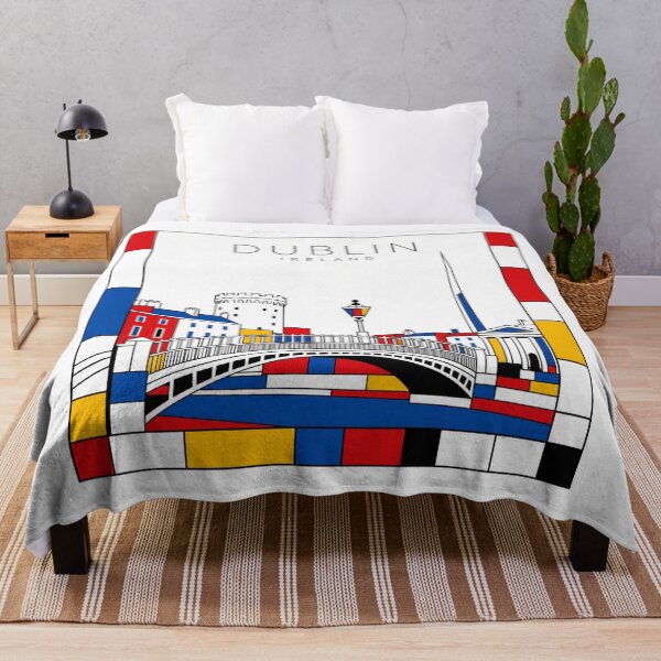 Item preview, Dublin Mondrian style poster 3D designed and sold by CMYKStudio.