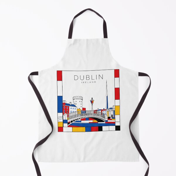 Item preview, Dublin Mondrian style poster 3D designed and sold by CMYKStudio.