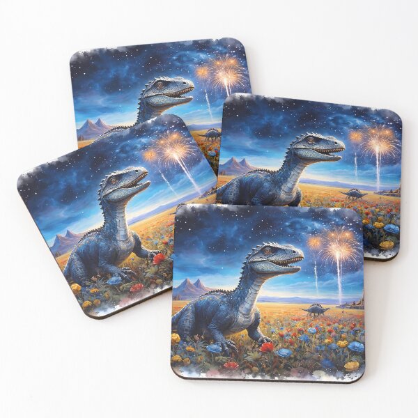 Item preview, Dinosaur in a Field of Flowers designed and sold by cuprum.