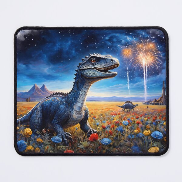 Item preview, Dinosaur in a Field of Flowers designed and sold by cuprum.