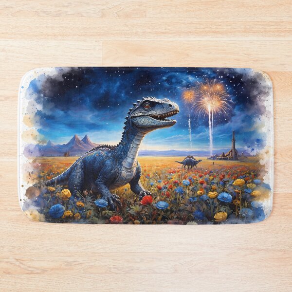 Item preview, Dinosaur in a Field of Flowers designed and sold by cuprum.