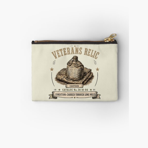 Item preview, Veterans Relic Canteen Vintage Military Engraving designed and sold by Mikoff04-arts.