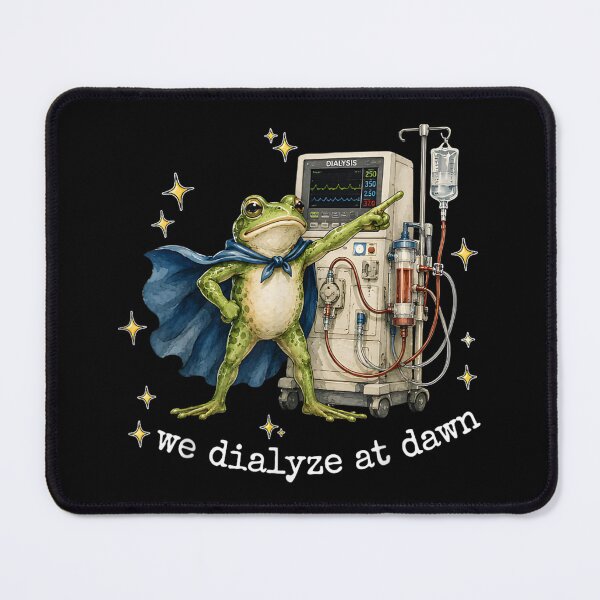 Item preview, We Dialyze At Dawn Superhero Frog Funny Medical Dialysis Nurse Gift designed and sold by ObukiLantara.