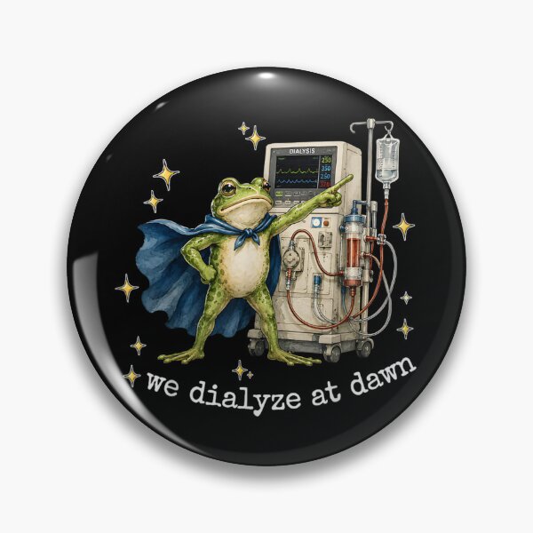 Item preview, We Dialyze At Dawn Superhero Frog Funny Medical Dialysis Nurse Gift designed and sold by ObukiLantara.