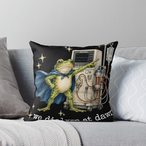Item preview, We Dialyze At Dawn Superhero Frog Funny Medical Dialysis Nurse Gift designed and sold by ObukiLantara.