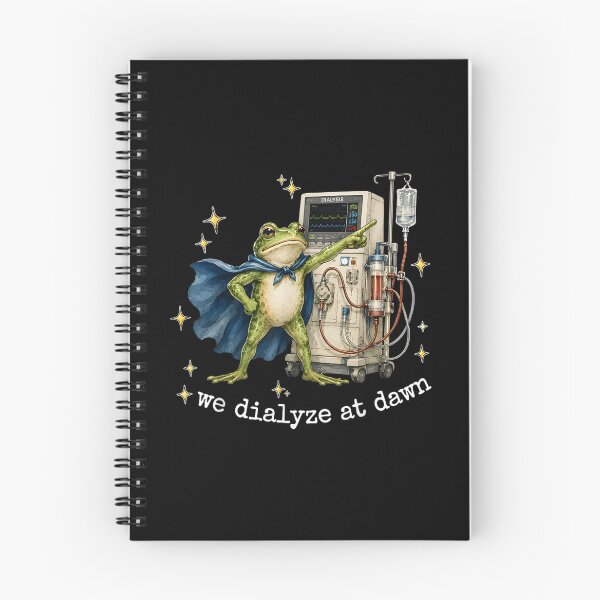 Item preview, We Dialyze At Dawn Superhero Frog Funny Medical Dialysis Nurse Gift designed and sold by ObukiLantara.