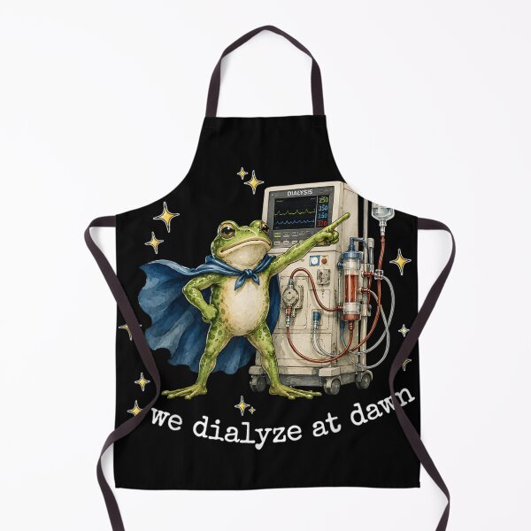 Item preview, We Dialyze At Dawn Superhero Frog Funny Medical Dialysis Nurse Gift designed and sold by ObukiLantara.