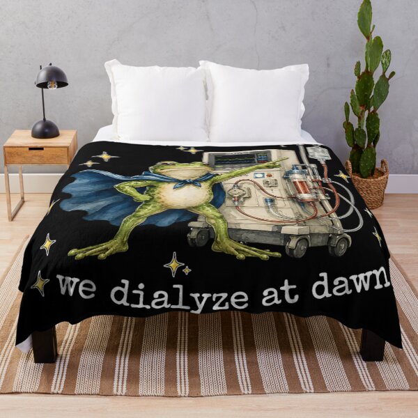 Item preview, We Dialyze At Dawn Superhero Frog Funny Medical Dialysis Nurse Gift designed and sold by ObukiLantara.
