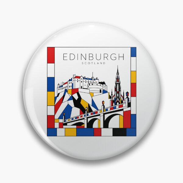 Artikelvorschau, Edinburgh-Poster im Mondrian-Stil (3D) entworfen und verkauft von CMYKStudio.