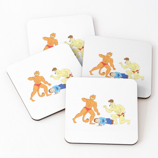 Item preview, Buff Garfield And Buff Odie Beating Up Jon designed and sold by Nova-hLeivghky.