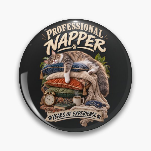 Item preview, Professional Napper – Years of Experience Funny Cat designed and sold by Golden Era Studio.