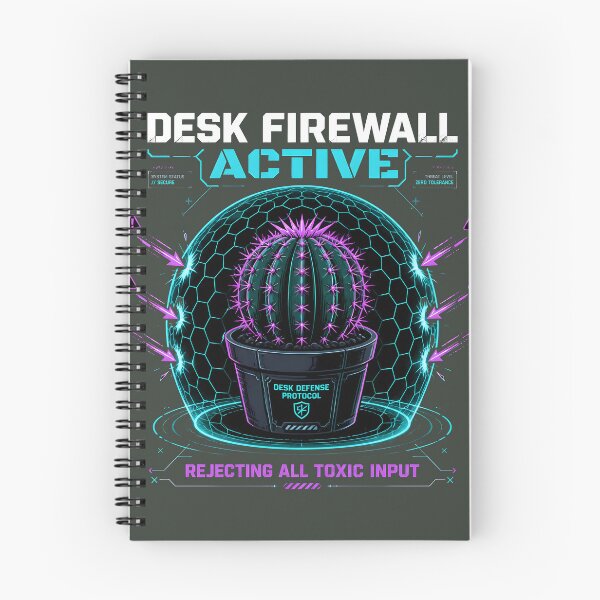 Item preview, Desk Firewall Active Cactus Cyber Security Plant Parent designed and sold by ThirdShiftLab.